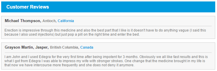 Edegra Reviews