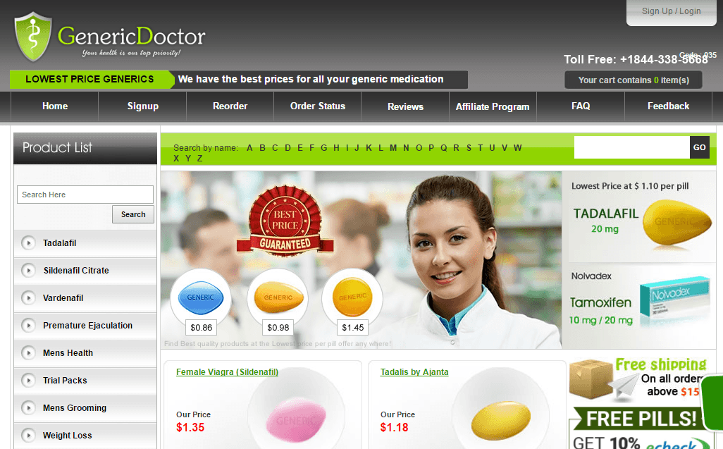 Zhewitra on Generic Doctor Website