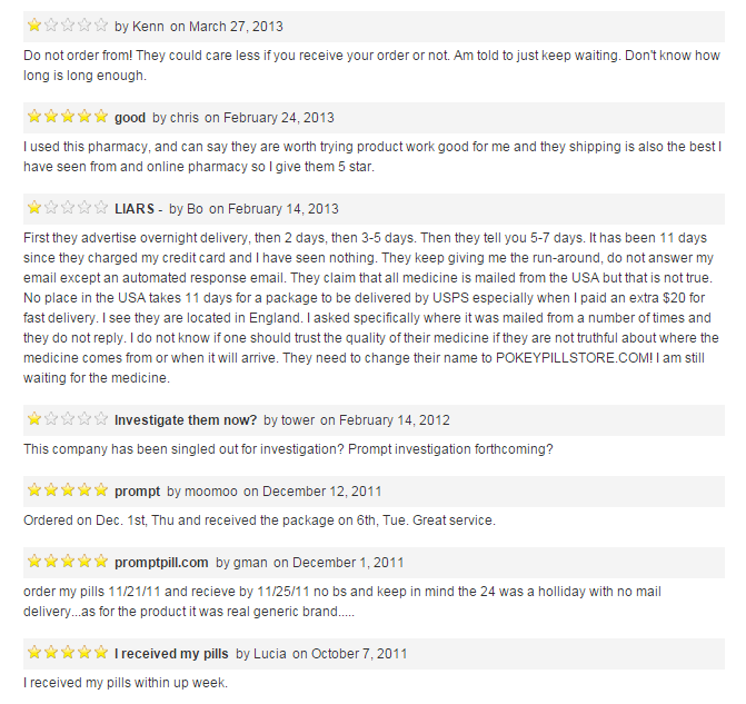 Promptpillstore.com Testimonials
